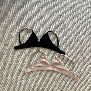 2x Organic basics triangle bra xs